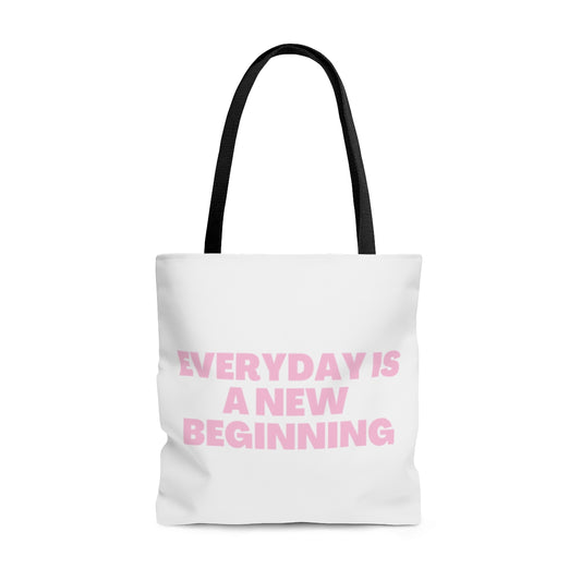 Everyday is a new Beginning Durable Motivational Tote Bag- Inspirational Tote Bag, Laptop Tote Bag, Office Tote Bag, Self-Care Gift Tote Bag, Tote Purse