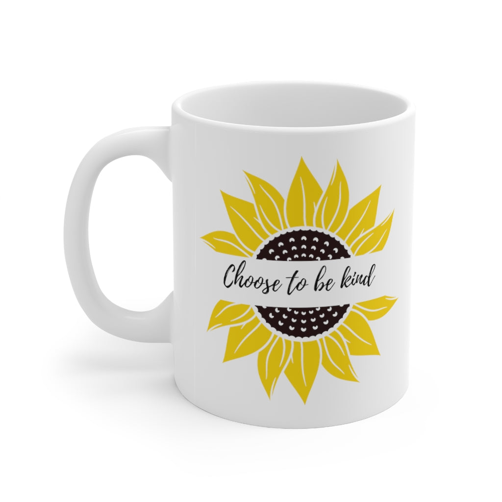 Choose To Be Kind Affirmation Double Sided White Ceramic Coffee Tea Mug- Inspirational Birthday Gift, Motivational Mug, Daily Affirmation Mug, Self Care Gift
