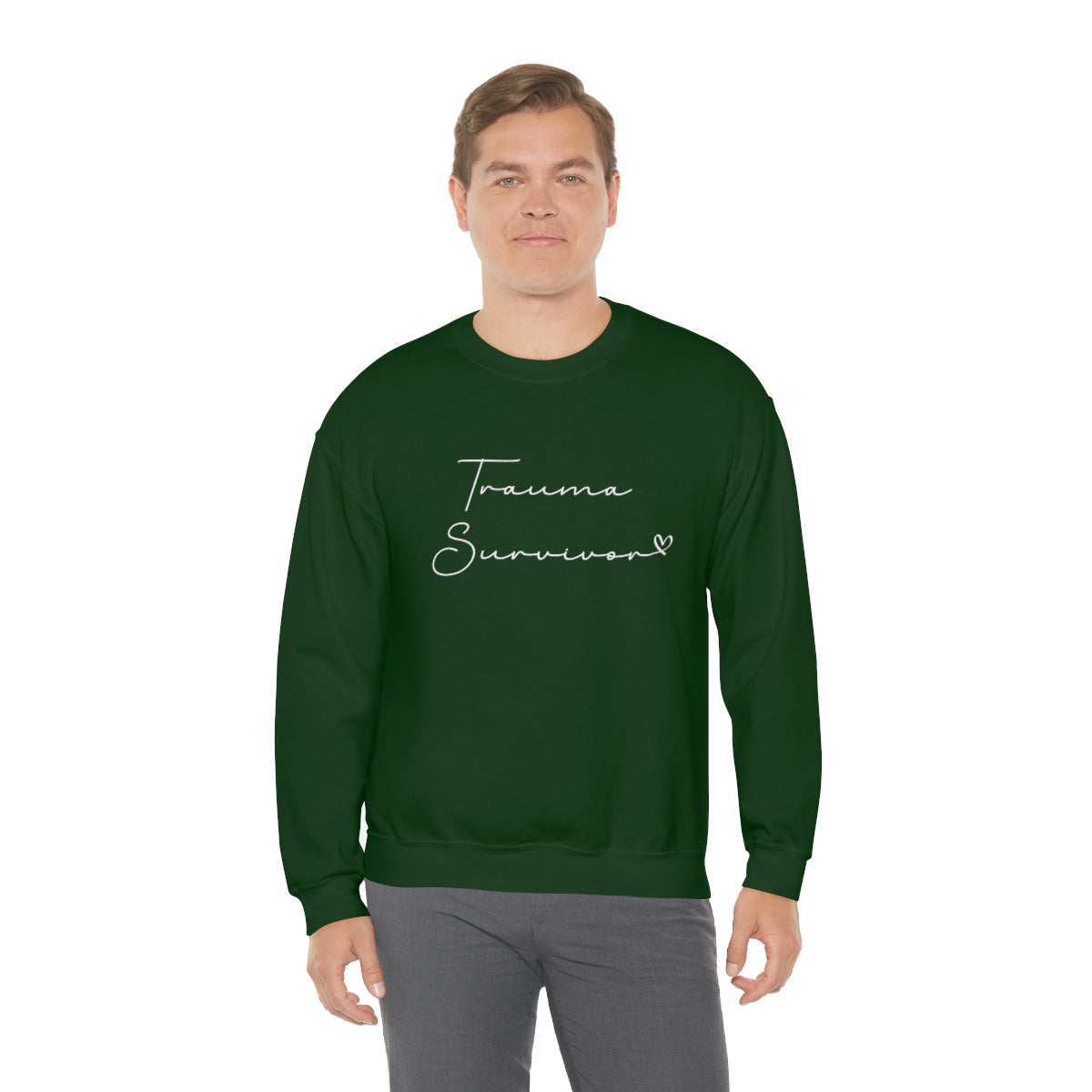 Trauma Survivor Crewneck Sweater Inspirational Sweatshirt, Sweater, Motivational Sweater, Gift For Women, Trauma Recovery