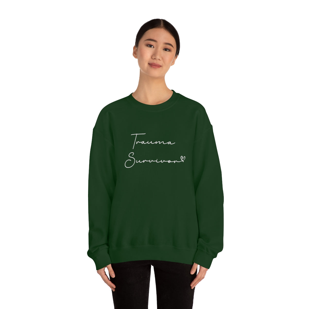 Trauma Survivor Crewneck Sweater Inspirational Sweatshirt, Sweater, Motivational Sweater, Gift For Women, Trauma Recovery