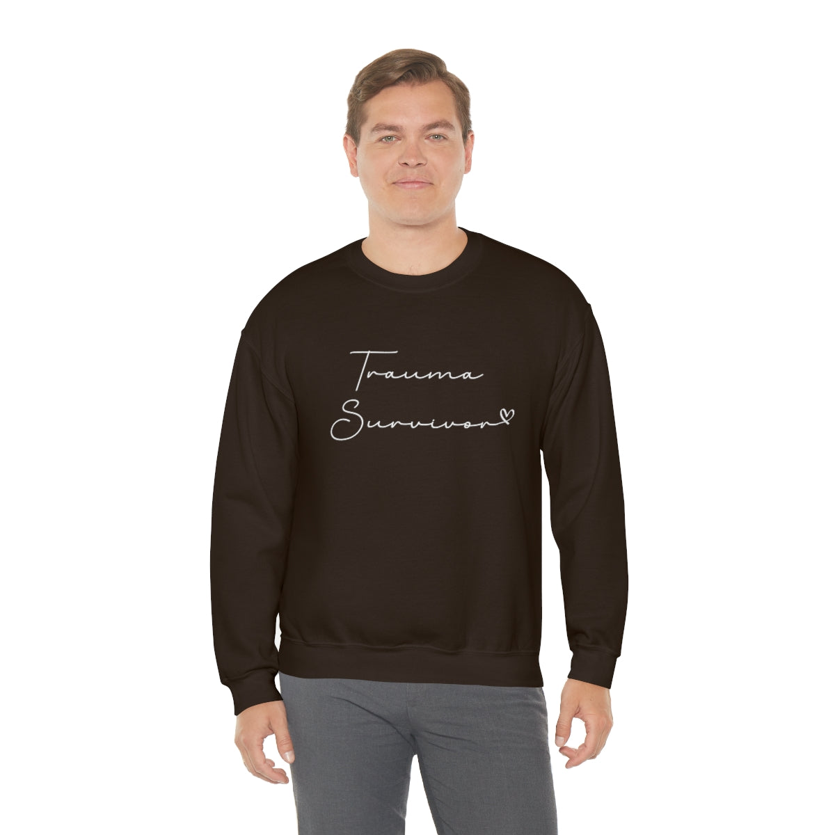 Trauma Survivor Crewneck Sweater Inspirational Sweatshirt, Sweater, Motivational Sweater, Gift For Women, Trauma Recovery