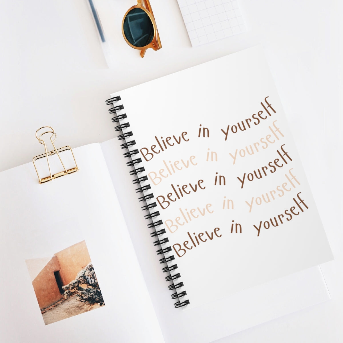 Believe In Yourself Motivational Durable Journal- Motivational Notebook, Inspirational Notebooks, Women’s Inspirational Journal, Self-Care Gift for Friends, Daily Motivational Journal