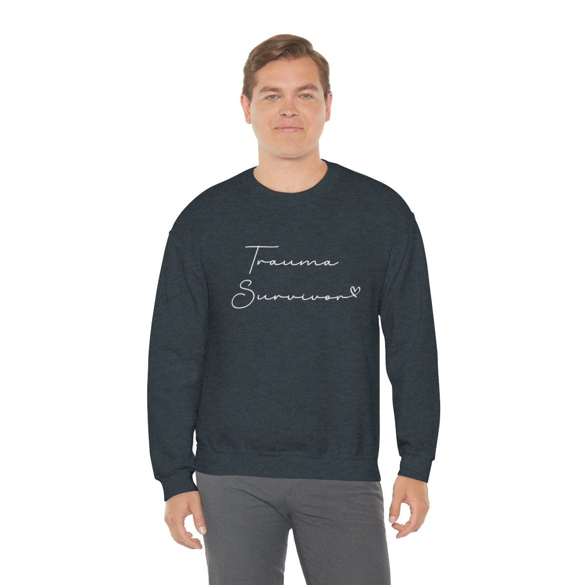 Trauma Survivor Crewneck Sweater Inspirational Sweatshirt, Sweater, Motivational Sweater, Gift For Women, Trauma Recovery