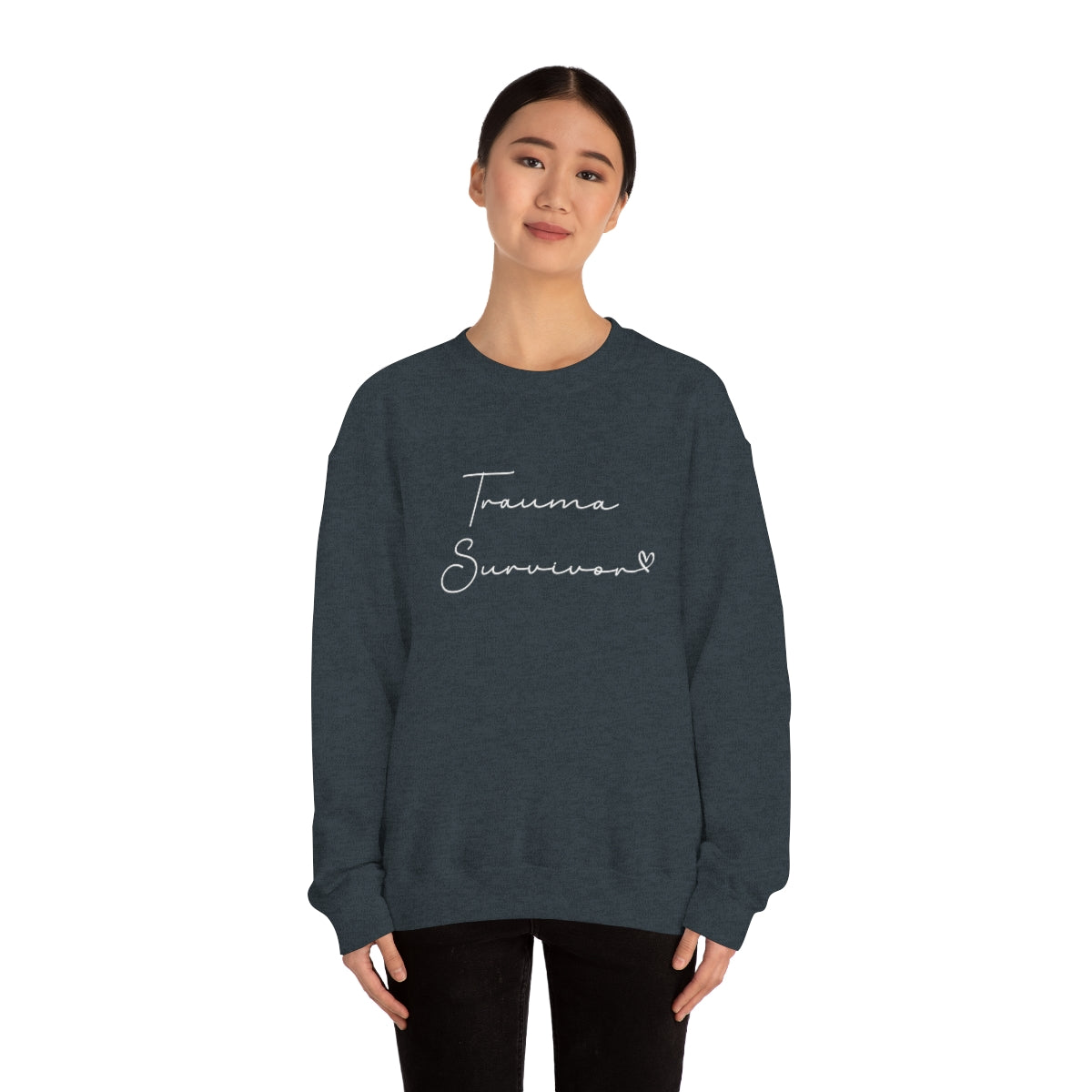 Trauma Survivor Crewneck Sweater Inspirational Sweatshirt, Sweater, Motivational Sweater, Gift For Women, Trauma Recovery