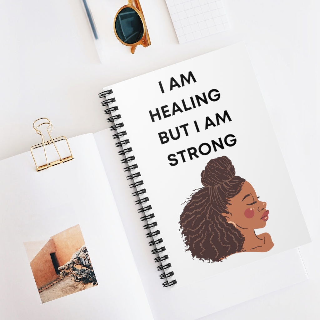 I Am Healing But I Am Strong Affirmation Durable Journal- Motivational Notebook, Inspirational Notebooks, Women’s Inspirational Journal, Best Self Help Journal, Daily Motivational Journal