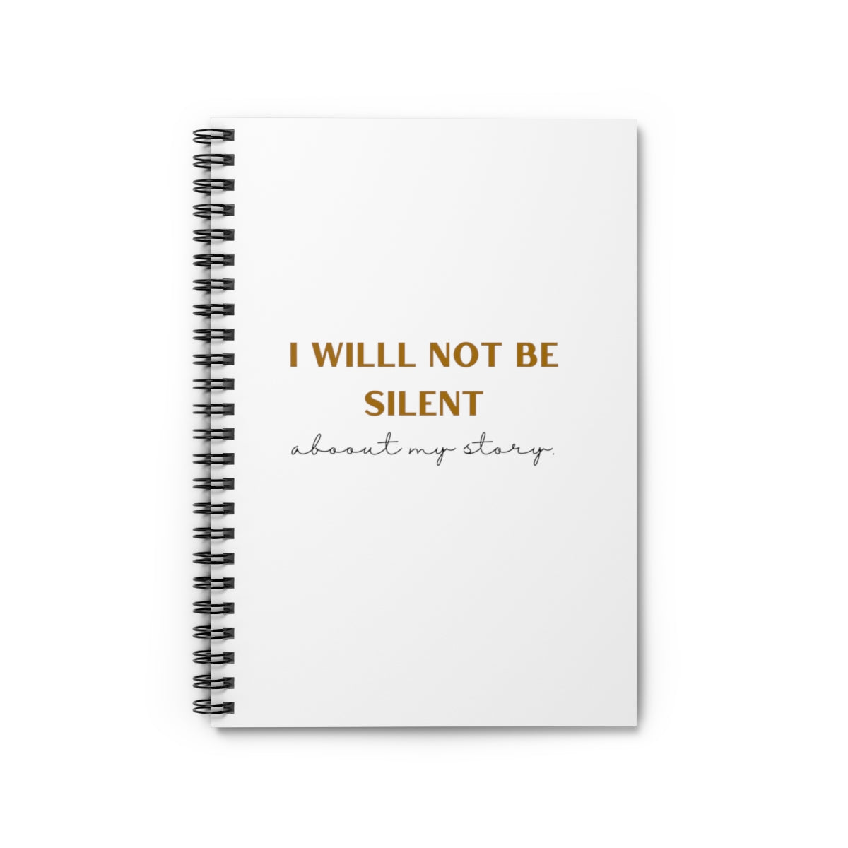 I Will Not Be Silent Motivational Durable Journal- Motivational Notebook, Inspirational Notebooks, Women’s Inspirational Journal, Self-Care Gift for Friends, Daily Motivational Journal
